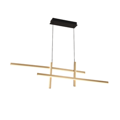 LED Полилей Zambelis 22022 PENDANT LED LIGHT 47W 3000K ALUMINIUM GOLD BLACK | Osvetlenieto.bg