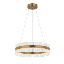 LED Полилей Zambelis 22039 PENDANT LED LIGHT 56W 3000K STAINLESS STEEL -GLASS GOLD MATT | Osvetlenieto.bg