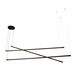 LED Полилей ZAMBELIS 22237 PENDANT LED LIGHT 64W 3000K BLACK | Osvetlenieto.bg