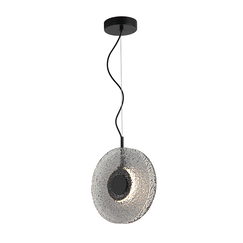 LED Полилей Zambelis 23072 PENDANT LED LIGHT 8W 3000K METAL-GLASS, BLACK-SMOKED GREY | Osvetlenieto.bg