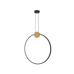 LED Полилей ZAMBELIS 23095 PENDANT LED LIGHT 24W 3000K ALUMINIUM-SILICON,GOLD-BLACK RING Dimmable Triac | Osvetlenieto.bg