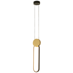 LED Полилей ZAMBELIS 23101 PENDANT LED LIGHT 13W 3000K ALUMINIUM-SILICON,GOLD-BLACK Dimmable Triac | Osvetlenieto.bg