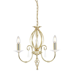 Полилей Aegean 3xE14 Polished Brass Elstead Lighting AG3-POL-BRASS | Osvetlenieto.bg