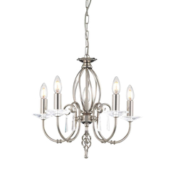 Полилей Aegean 5xE14 Polished Nickel Elstead Lighting AG5-POL-NICKEL | Osvetlenieto.bg