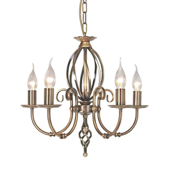 Полилей Artisan 5xE14 Aged Brass Elstead Lighting ART5-AGD-BRASS | Osvetlenieto.bg
