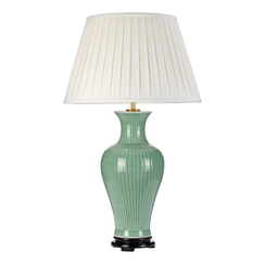 Настолна лампа Dalian 1xE27 Tall Empire Shade Celadon Designer's Lightbox DL-DALIAN-TL | Osvetlenieto.bg