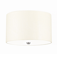 Плафон Fletcher14" 3xE27 Polished Chrome Ivory Shade Designer's Lightbox DL-FLETCHER14-3LT-IV-PC | Osvetlenieto.bg
