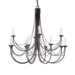 Полилей Carisbrooke 12xE14 Black Elstead Lighting CB12-BLACK | Osvetlenieto.bg