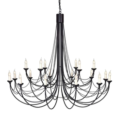 Полилей Carisbrooke 18xE14 Black Elstead Lighting CB18-BLACK | Osvetlenieto.bg