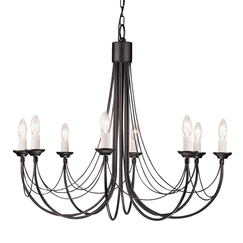 Полилей Carisbrooke 8xE14 Black Elstead Lighting CB8-BLACK | Osvetlenieto.bg