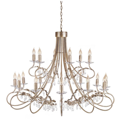 Полилей Christina 18xE14 Silver Gold Patina Elstead Lighting CRT18-SIL-GOLD | Osvetlenieto.bg