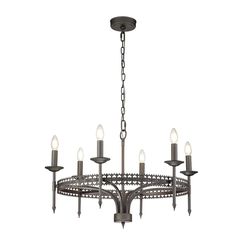 Полилей Crown 6xE14 Iron Gate Elstead Lighting CROWN6 | Osvetlenieto.bg