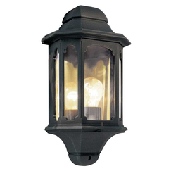 Външен аплик Chapel 1xE27 Half Lantern Black Elstead Lighting CP7-BLACK | Osvetlenieto.bg
