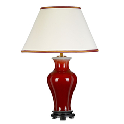 Настолна лампа Majin 1xE27 Tall Empire Shade Oxblood Designer's Lightbox DL-MAJIN-TL-OXB | Osvetlenieto.bg