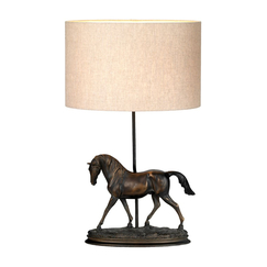 Настолна лампа Spirit 1xE27 Oval Shade Bronze PatinaDesigner's Lightbox DL-SPIRIT-TL | Osvetlenieto.bg