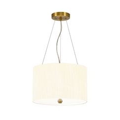 Полилей Pearce14 3xE27 Aged Brass Ceiling Pan Aged Brass Ivory Shade Designer's Lightbox DL-PEARCE14-3LT-IV-AB | Osvetlenieto.bg