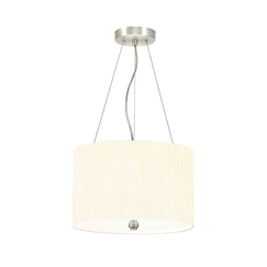 Полилей Pearce14 3xE27 Polished Chrome Ceiling Pan Polished Chrome Ivory Shade Designer's Lightbox DL-PEARCE14-3LT-IV-PC | Osvetlenieto.bg