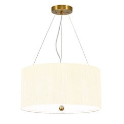 Полилей Pearce18 3xE27 Aged Brass Ceiling Pan Aged Brass Ivory Shade Designer's Lightbox DL-PEARCE18-3LT-IV-AB | Osvetlenieto.bg