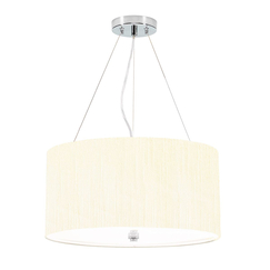 Полилей Pearce18 3xE27 Polished Chrome Ceiling Pan Polished Chrome Ivory Shade Designer's Lightbox DL-PEARCE18-3LT-IV-PC | Osvetlenieto.bg