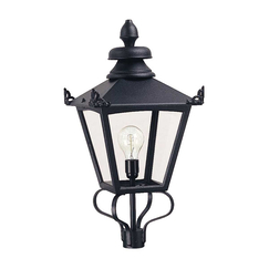 Градински стълб Grampian 1xE27 Lamp Head Only Black Elstead Lighting GL1-BLACK | Osvetlenieto.bg