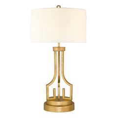 Настолна лампа Lemuria 1xE27 Gilded Nola Distressed Gold Ivory Shade Gilded Nola GN-LEMURIA-TL | Osvetlenieto.bg