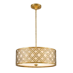 Полилей Arabella 3xE27 Duo-Mount Large Gilded Nola Distressed Gold Ivory Shade Gilded Nola GN-ARABELLA-P-L | Osvetlenieto.bg