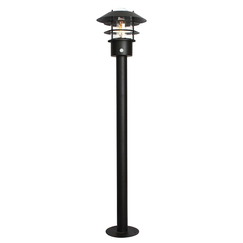 Градински стълб Helsingor 1xE27 Lantern PIR Black Elstead Lighting HELSINGOR-PIR-BOL-BK | Osvetlenieto.bg