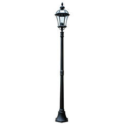 Градински стълб Ledbury 1xE27 Black Garden Zone GZH-LB5 | Osvetlenieto.bg