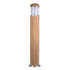 Градински стълб Poole 1xE27 Teak and Stainless Steel Garden Zone GZ-POOLE-B | Osvetlenieto.bg