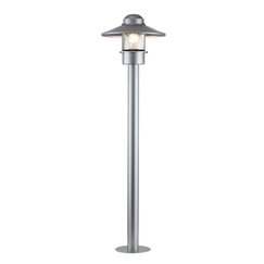 Градински стълб Klampenborg 1xE27 Silver Elstead Lighting KLAMPENBORG-BOL-SIL | Osvetlenieto.bg