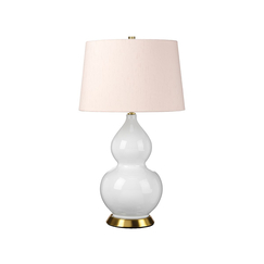 Настолна лампа Isla 1xE27 Table Light Aged Brass White Pink Elstead Lighting ISLA-AB-TL-PINK | Osvetlenieto.bg