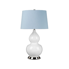 Настолна лампа Isla 1xE27 Table Light Polished Nickel White Blue Elstead Lighting ISLA-PN-TL-BLUE | Osvetlenieto.bg