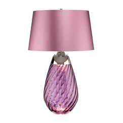 Настолна лампа Lena 2 Light Large Plum-tinted Glass  Heather Shade Elstead Lighting LENA-TL-L-PLUM | Osvetlenieto.bg