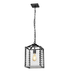Пендел Louvre 1xE27 Painted Gunmetal Elstead Lighting LOUVRE-1P | Osvetlenieto.bg