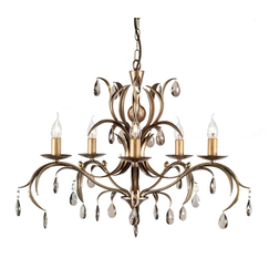 Полилей Lily 5xE14 Bronze Patina Elstead Lighting LL5-ANT-BRZ | Osvetlenieto.bg