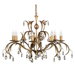 Полилей Lily 8xE14 Bronze Patina Elstead Lighting LL8-ANT-BRZ | Osvetlenieto.bg