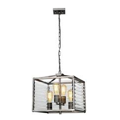 Полилей Louvre 4xE27 Painted Gunmetal Elstead Lighting LOUVRE-4P | Osvetlenieto.bg