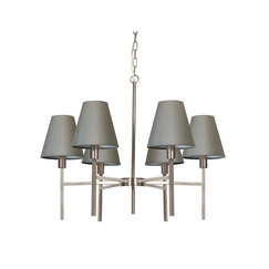 Полилей Lucerne 6xE14 Brushed Nickel Grey Shades Elstead Lighting LUCERNE-6xE14 | Osvetlenieto.bg