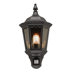 Външен аплик Medstead 1xE27 Half Lantern Black Elstead Lighting MD7-BLACK | Osvetlenieto.bg