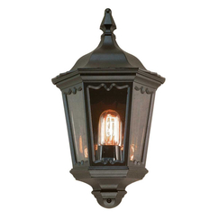 Външен аплик Medstead 1xE27 Half Lantern PIR Black Elstead Lighting MD7-PIR-BLACK | Osvetlenieto.bg