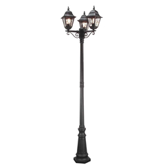 Градински стълб Norfolk 3xE27 Black Elstead Lighting NR8-BLK | Osvetlenieto.bg