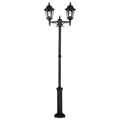 Градински стълб Parish 2xE27 Twin Black Elstead Lighting PR8-BLACK | Osvetlenieto.bg