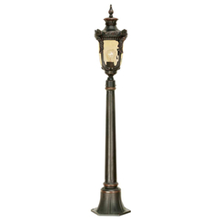 Градински стълб Philadelphia 1xE27 Medium Pillar Old Bronze Elstead Lighting PH4-M-OB | Osvetlenieto.bg