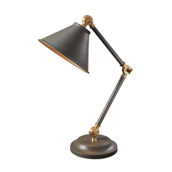 Настолна лампа Provence Element 1xE27 Mini Dark Grey Aged Brass Elstead Lighting PV-ELEMENT-GAB | Osvetlenieto.bg