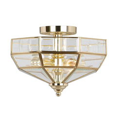 Плафон Old Park 2xE27 Polished Brass Elstead Lighting OLD-PARK-PB | Osvetlenieto.bg
