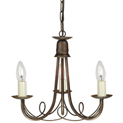 Полилей Minster 3xE14 Black Gold Patina Elstead Lighting MN3-BLK-GOLD | Osvetlenieto.bg