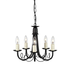 Полилей Minster 5xE14 Black Elstead Lighting MN5-BLACK | Osvetlenieto.bg