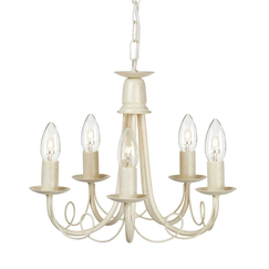 Полилей Minster 5xE14 Ivory Gold Patina Elstead Lighting MN5-IV-GOLD | Osvetlenieto.bg