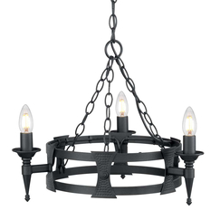 Полилей Saxon 3xE14 Black Elstead Lighting SAX3-BLK | Osvetlenieto.bg