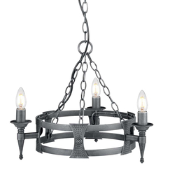 Полилей Saxon 3xE14 Black Silver Patina Elstead Lighting SAX3-BLK-SIL | Osvetlenieto.bg